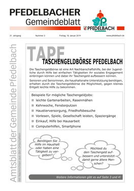 Gemeindeblatt Nr. 3 18.01.2019