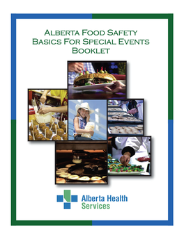Alberta Food Safety Basics for Special Events Booklet