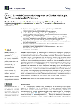 Coastal Bacterial Community Response to Glacier Melting in the Western Antarctic Peninsula