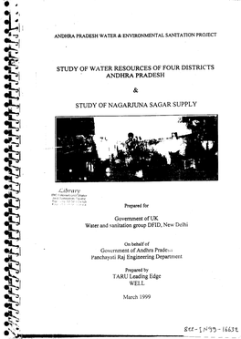 STUDY of WATER RESOURCES of FOUR DISTRICTS ANDHRA PRADESH STUDY of NAGARJUNA SAGAR SUPPLY -Cibrary