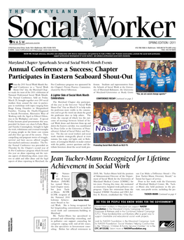 Jean Tucker-Mann Recognized for Lifetime Achievement in Social Work