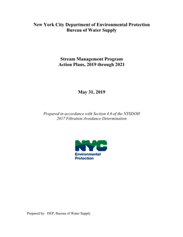 New York City Department of Environmental Protection Bureau of Water Supply