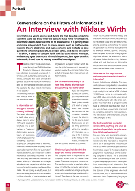 An Interview with Niklaus Wirth