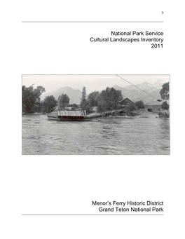 National Park Service Cultural Landscapes Inventory 2011