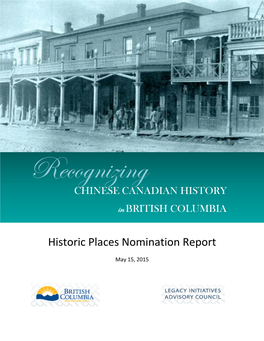 Historic Places Nomination Report