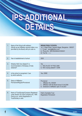 Ips Additional Details