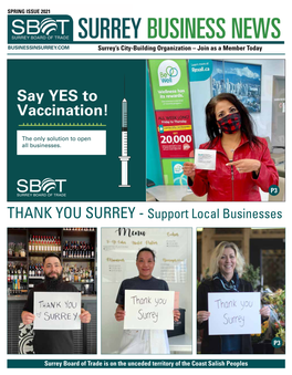 THANK YOU SURREY - Support Local Businesses