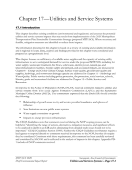 Chapter 17—Utilities and Service Systems