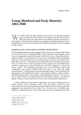 Young Manhood and Early Maturity: 1882-1900