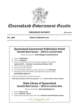 Queensland Government Gazette