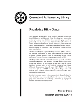 Regulating Bikie Gangs