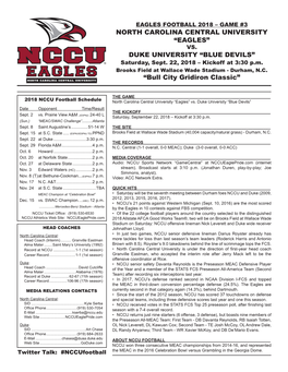 North Carolina Central University “Eagles” Duke