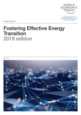 Fostering Effective Energy Transition 2019 Edition