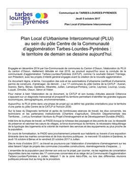 Plan Local D'urbanisme Intercommunal (Plui)