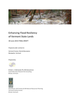 Enhancing Flood Resiliency of Vermont State Lands June 2015