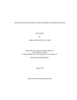 Using Bayesian Network to Develop Drilling Expert Systems