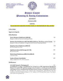 Sussex County Planning & Zoning Commission