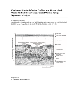 Continuous Seismic-Reflection Profiling Near Grassy Island, Wyandotte Unit of Shiawassee National Wildlife Refuge, Wyandotte, Michigan