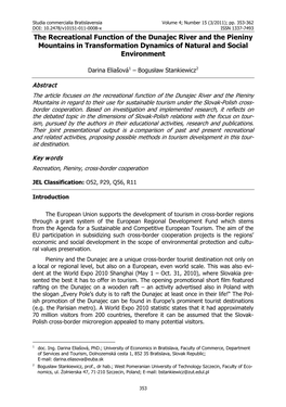 Studia Commercialia Bratislavensia Volume 4; Number 15 (3/2011); Pp