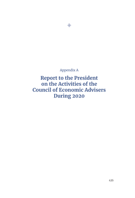 Report to the President on the Activities of the Council of Economic Advisers During 2020