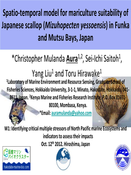 Mizuhopecten Yessoensis) in Funka and Mutsu Bays, Japan