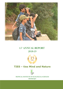 15Th ANNUAL REPORT 2018-19