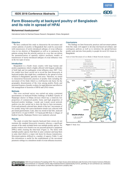 Farm Biosecurity at Backyard Poultry of Bangladesh and Its Role in Spread of HPAI