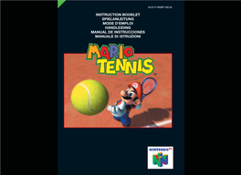 MARIO TENNIS™ Game Pak for the Nintendo®64 System