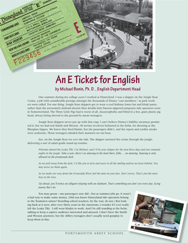 An E Ticket for English by Michael Bonin, Ph