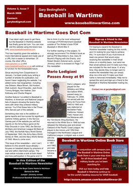 Baseball in Wartime Online Book Store