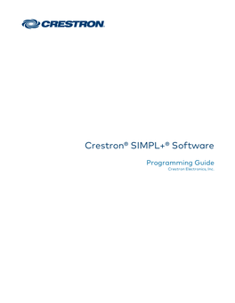 Programming Guide: SIMPL+