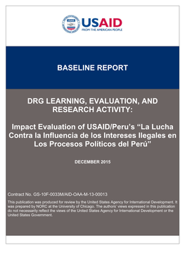 USAID Peru Baseline Report