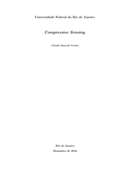 Compressive Sensing