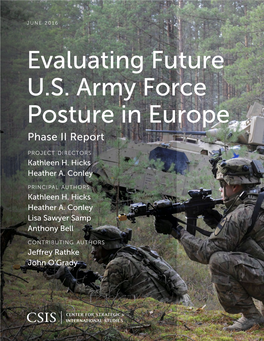 Evaluating Future US Army Force Posture in Europe