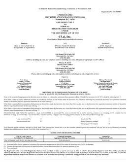 C3.Ai, Inc. (Exact Name of Registrant As Specified in Its Charter)