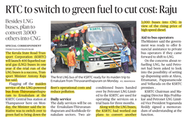 RTC to Switch to Green Fuel to Cut Cost: Raju