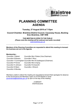 Planning Committee Agenda