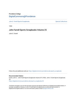 John Farrell Sports Scrapbooks Volume 25