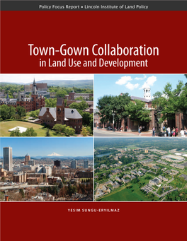 Town-Gown Collaboration in Land Use and Development