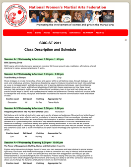 SDIC-ST 2011 Class Description and Schedule
