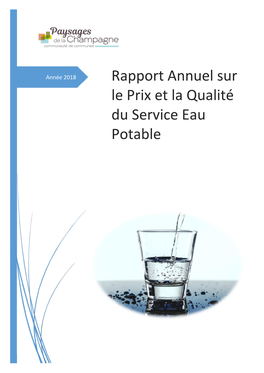 Rapport Annuel Sur Le Prix Et La Qualité Du Service Eau Potable