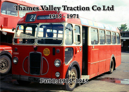 Thames Valley Traction Co Ltd 1920-1972