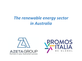 The Renewable Energy Sector in Australia