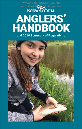 Anglers' Handbook • 2019 1 Message from Honourable Keith Colwell, Minister of Fisheries and Aquaculture