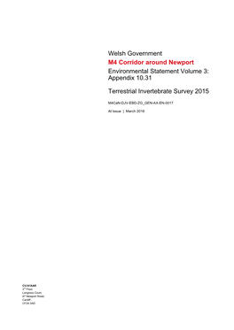 Appendix 10.31 Terrestrial Invertebrate Survey 20