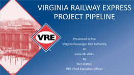VRE Project Update