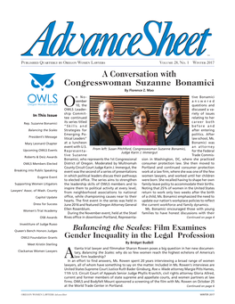 A Conversation with Congresswoman Suzanne Bonamici by Florence Z