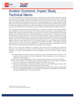 Aviation Economic Impact Study Technical Memo