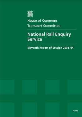 National Rail Enquiry Service