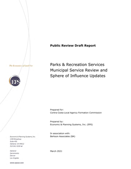 Parks & Recreation Services Municipal